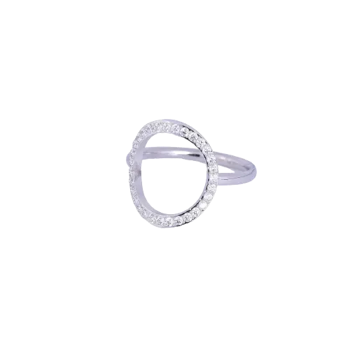 Bague cercle argenté