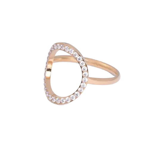 Bague cercle doré 2