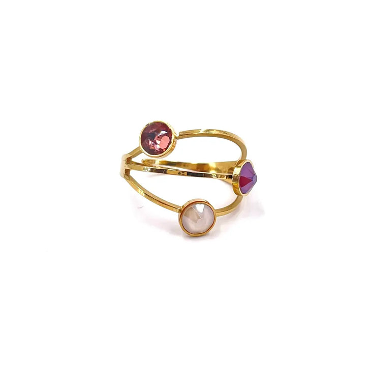 Bague  cristaux taillés 2