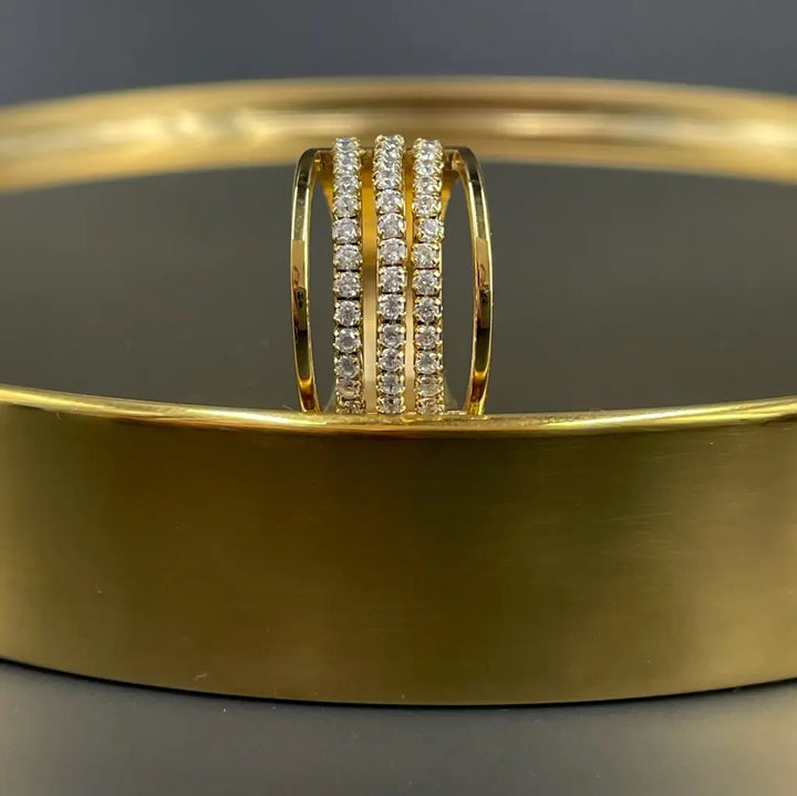 Bague Femme Acier Inoxydable Doré