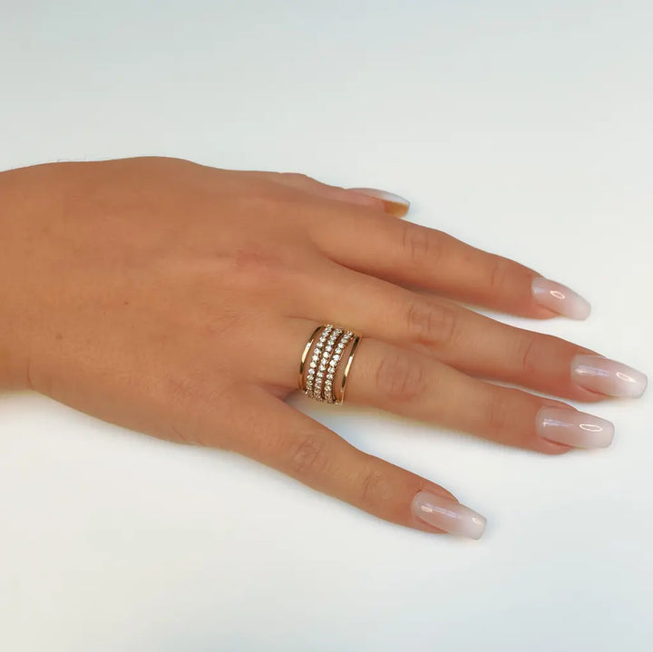 Bague Femme Acier Inoxydable Main