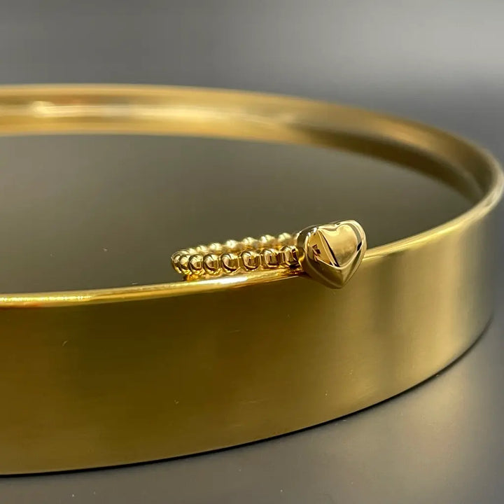 Bague Fine Cœur Doré 2