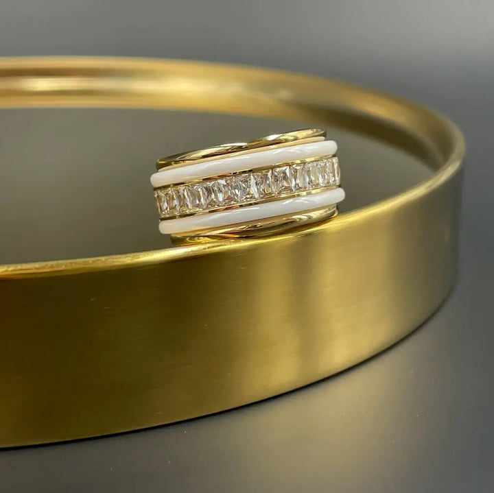 Bague Large Acier Femme