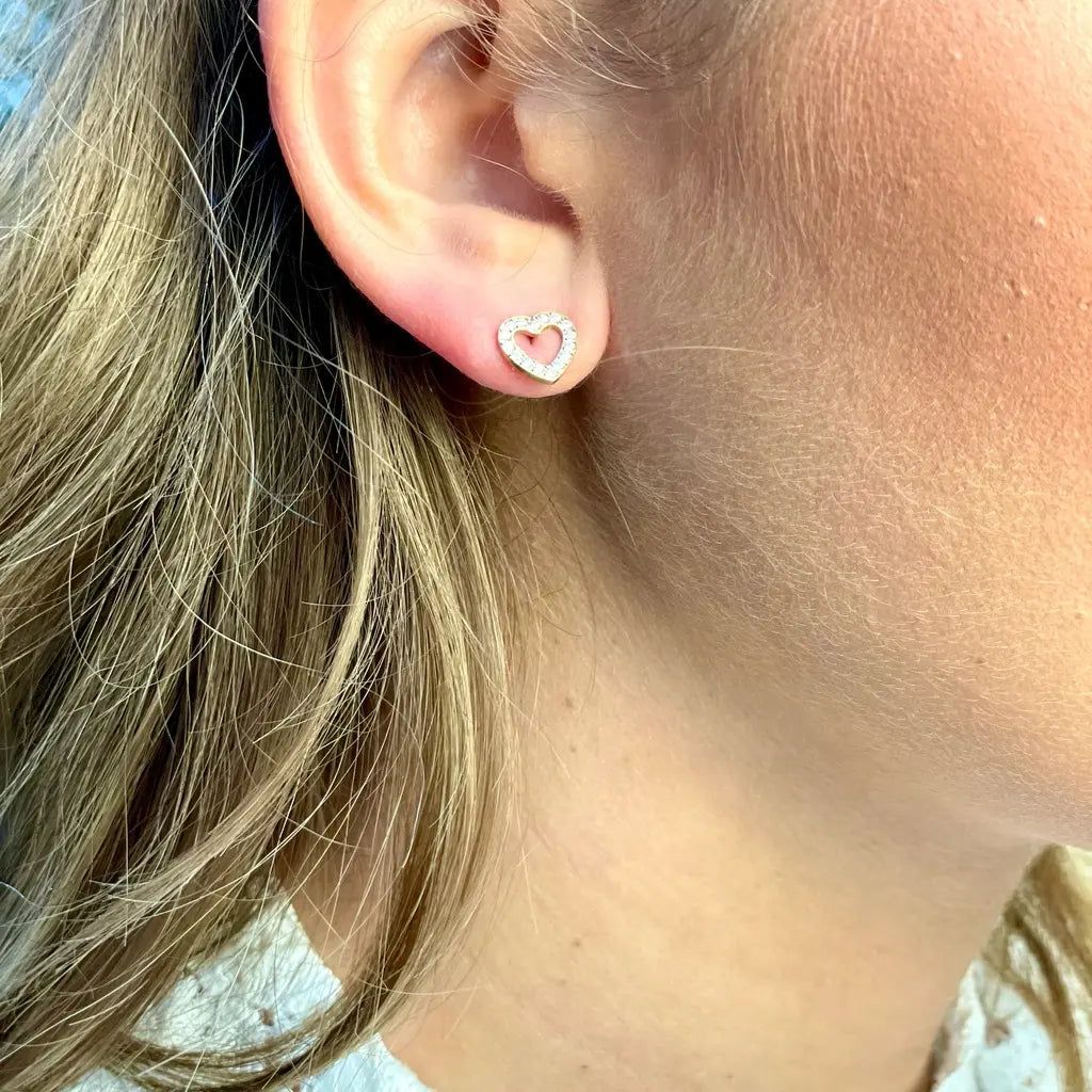 Boucle d'oreille Puce Cœur