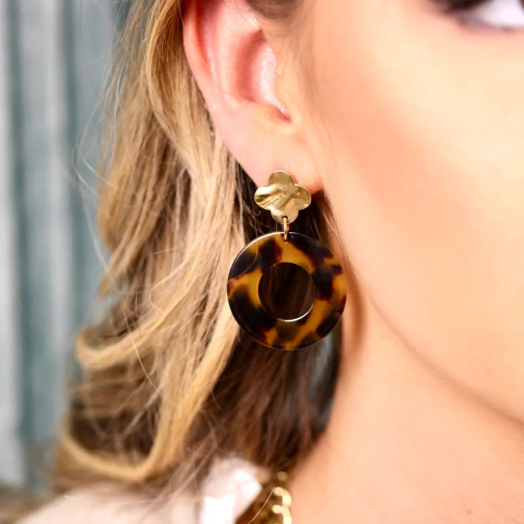Boucle d'oreille léopard