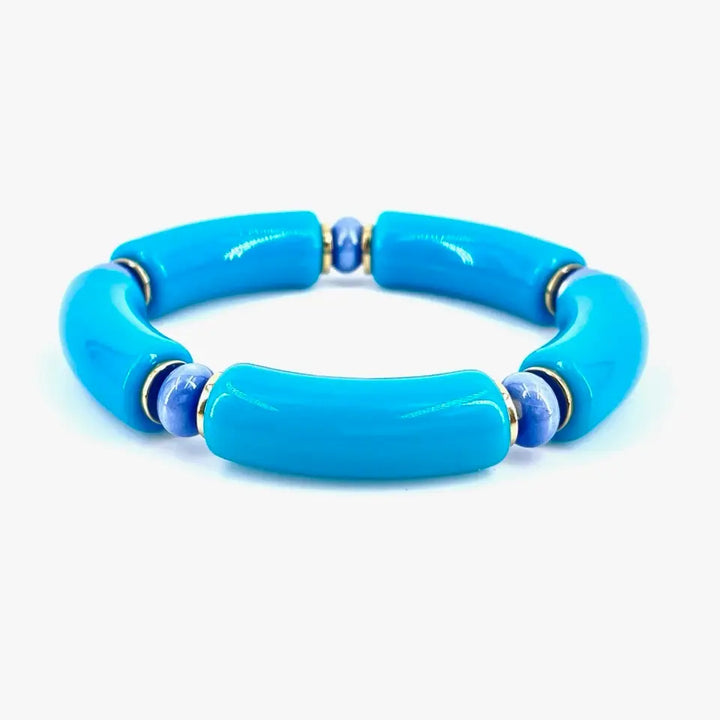 bracelet jonc résine sandro perle céramique bleu et résine bleu