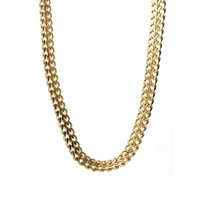 Collier double maille gourmette 2