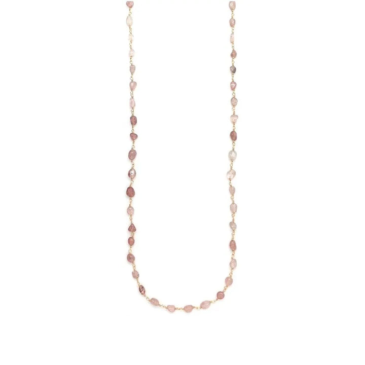 Collier Sautoir Quartz Fraise Kirsten