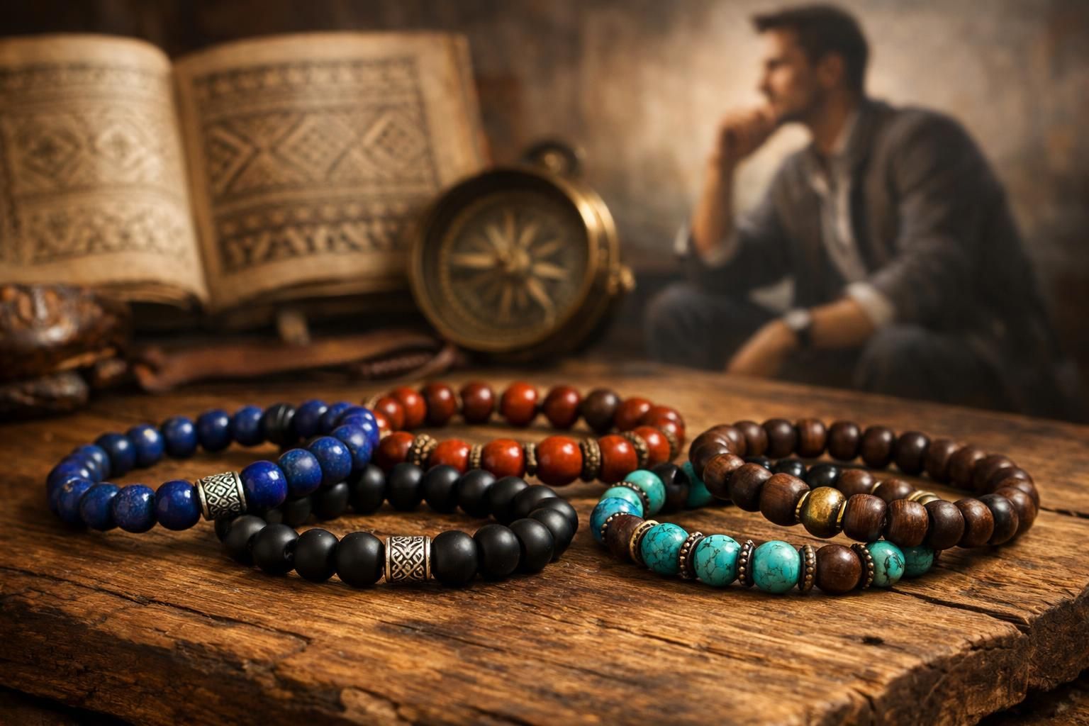 découvrez l'histoire fascinante et la signification des bracelets en perles pour homme, un accessoire à la fois tendance et chargé de symbolisme.